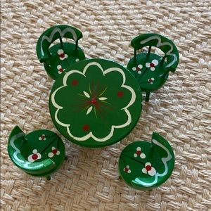 Vintage wooden table with 4 chairs